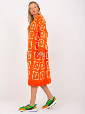 Стилен кардиган – Оранжев – 275953