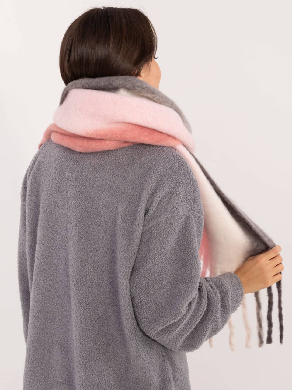 Шикозен шал – Сиво-розов – 560677