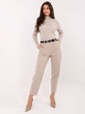 Стилни панталони – Бежов – 73489