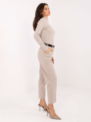 Стилни панталони – Бежов – 73489