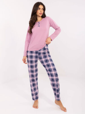 Шикозна пижама – Тъмно розов – 74646