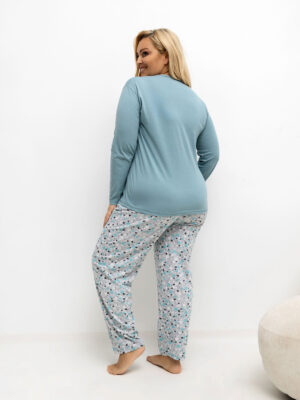 Памучна пижама – Мента – 074486