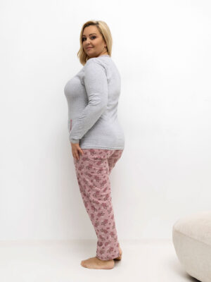 Стилна пижама – Сив – 77852