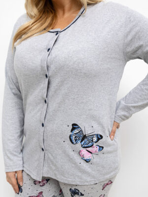 Стилна пижама – Сив – 74844