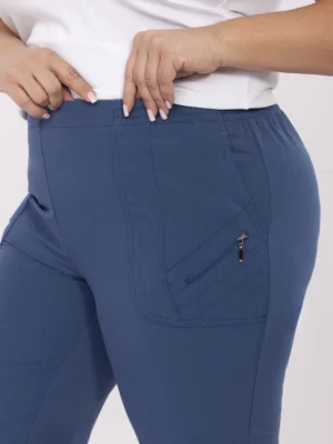 Стилни панталони в размер plus size – Тъмносин – 36583