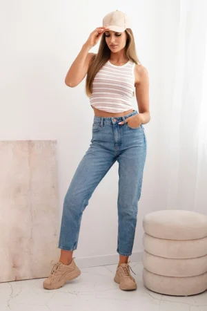 Стилен потник на райета – Тъмнорозов – 37460