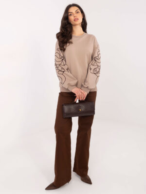 Шикозна блуза – Тъмно бежов – 86373