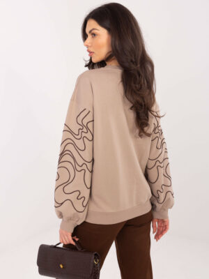 Шикозна блуза – Тъмно бежов – 86373