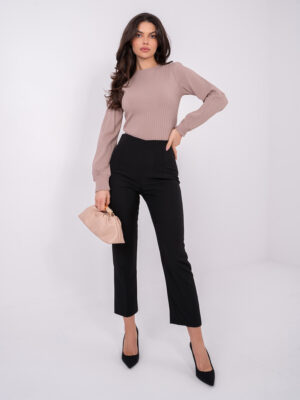 Стилна памучна блуза – Тъмно бежов – 84690