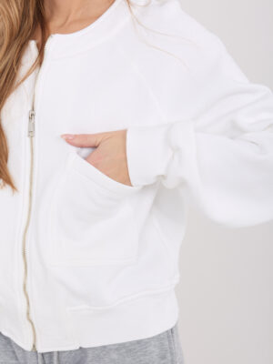 Стилна блуза без качулка – Екрю – 80050