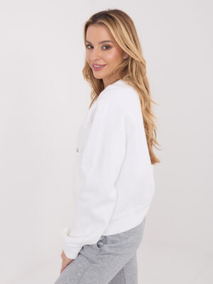 Стилна блуза без качулка – Екрю – 80050