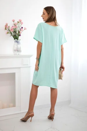 Лятна рокля с джобове и Подарък Аксесоар – Светломента – 29665