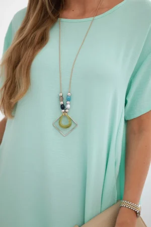 Лятна рокля с джобове и Подарък Аксесоар – Светломента – 29665