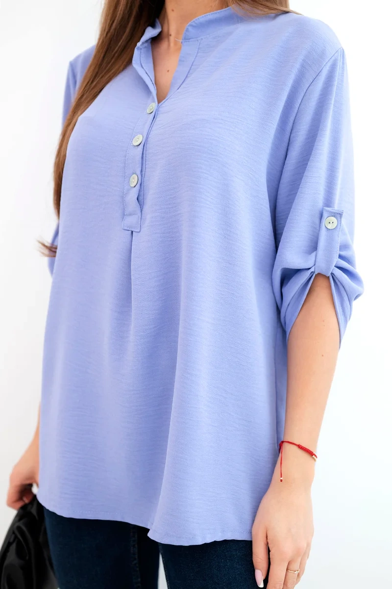 Blouse with a longer back light purple-4