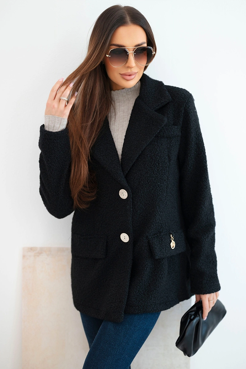 Удобно дамско яке – Черен – 38046